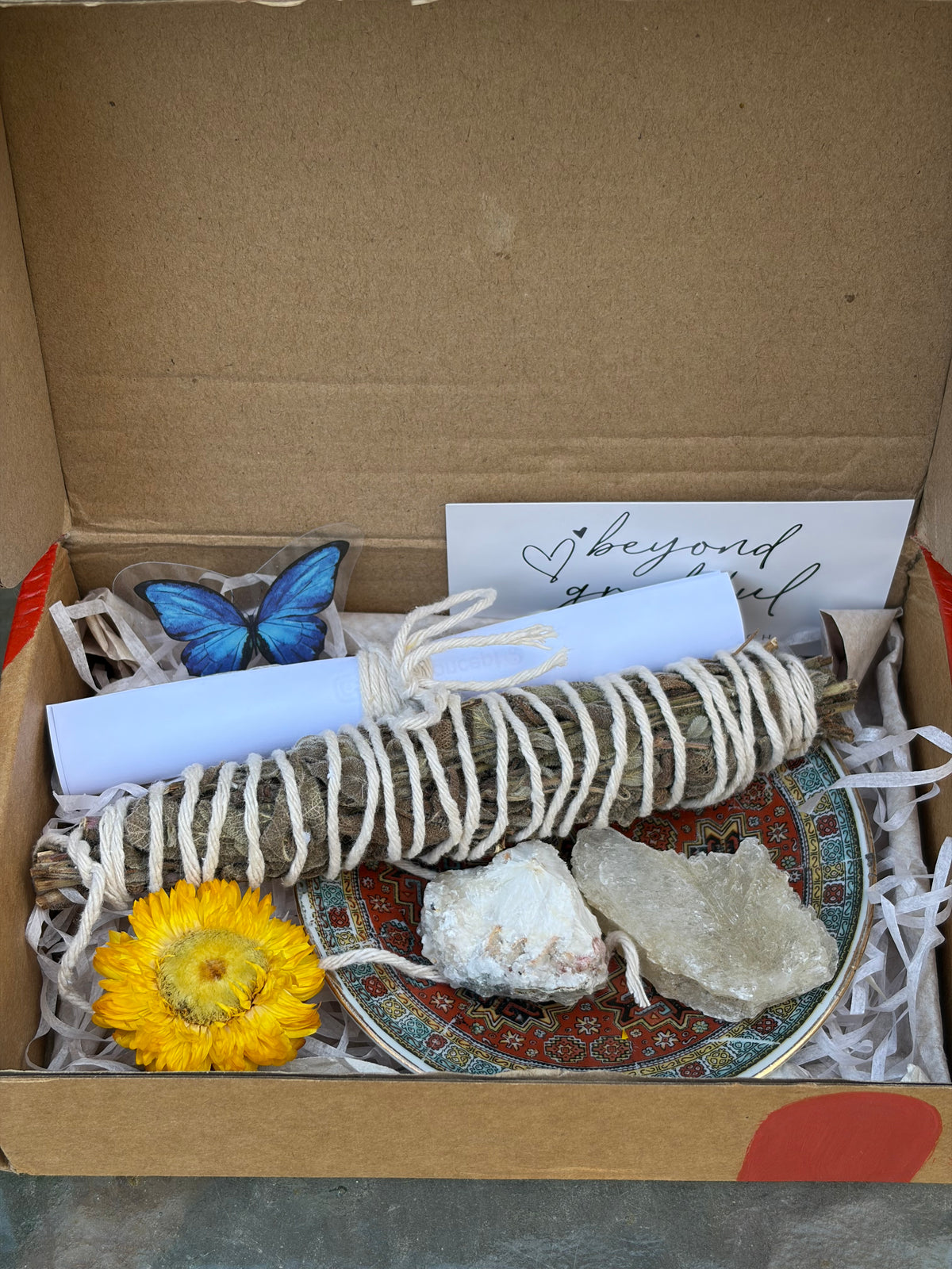 One-of-a-Kind Hand-Painted Groundingl Box | Ritual Dish Set