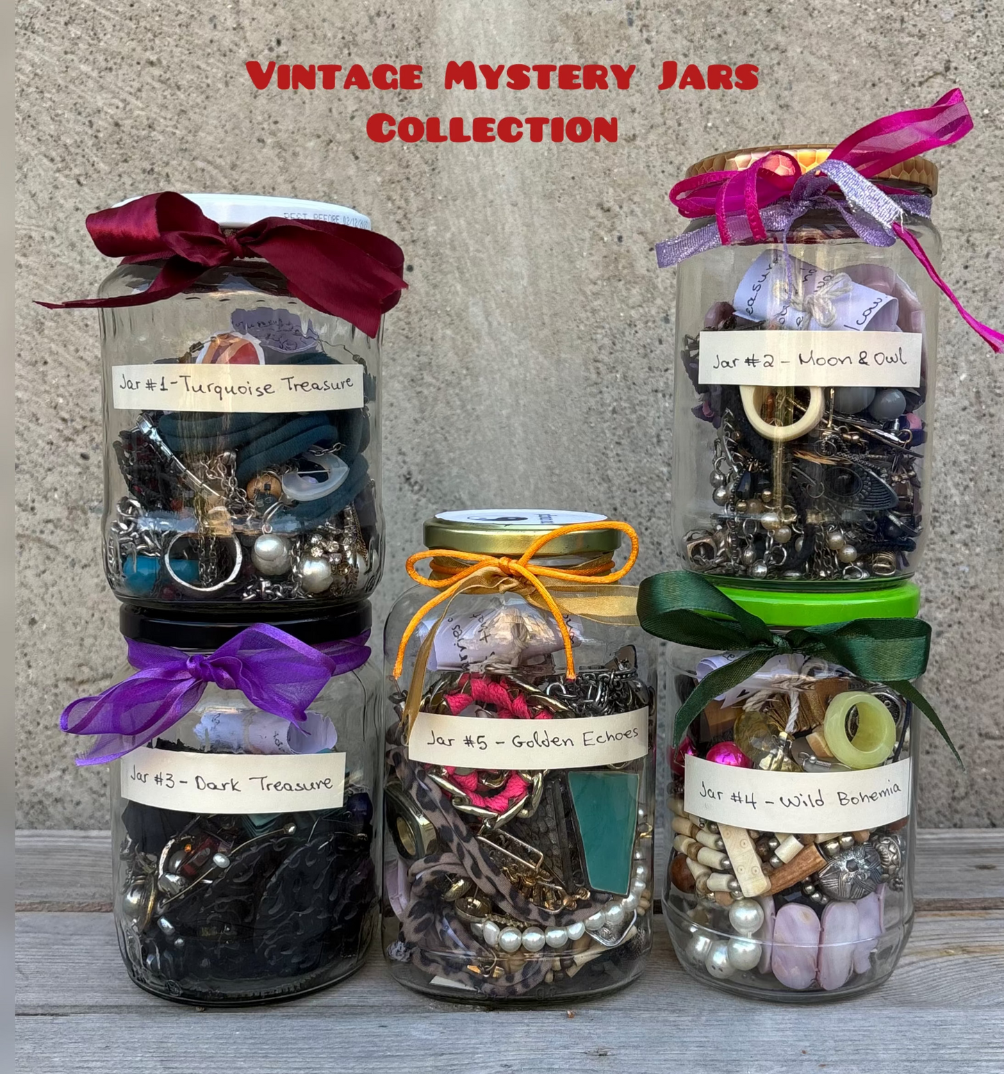 Vintage Mystery Jars - Jar #2 - Moon and Owl Treasure