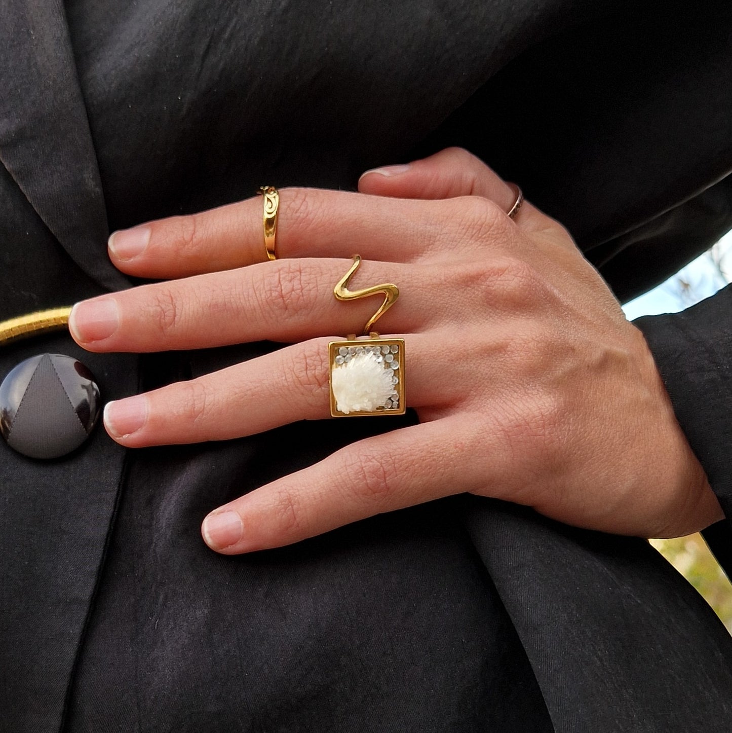 Cyprus Relic Ring - Natrolite Stone