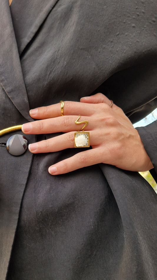 Cyprus Relic Ring - Natrolite Stone