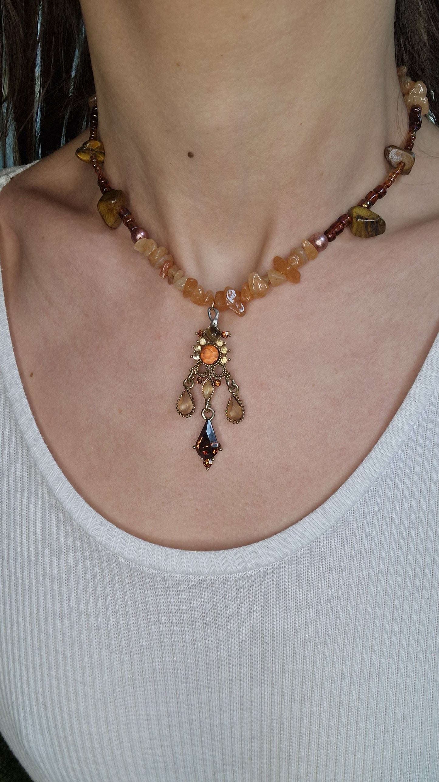 Balkan Tiger Eye Talisman Neclace