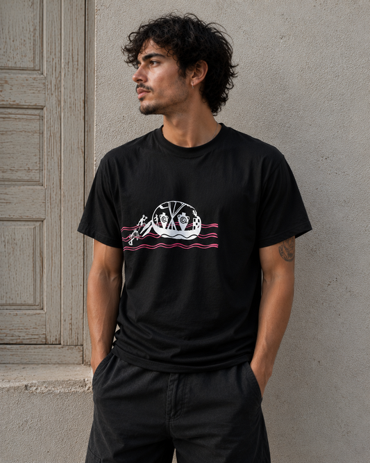 Digitize Artwear "Ancient Mosaic - Island Vibes" - Hand-Pressed Artwork
