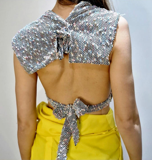 Brand New Open-Back Top "Confetti Knit" One of One