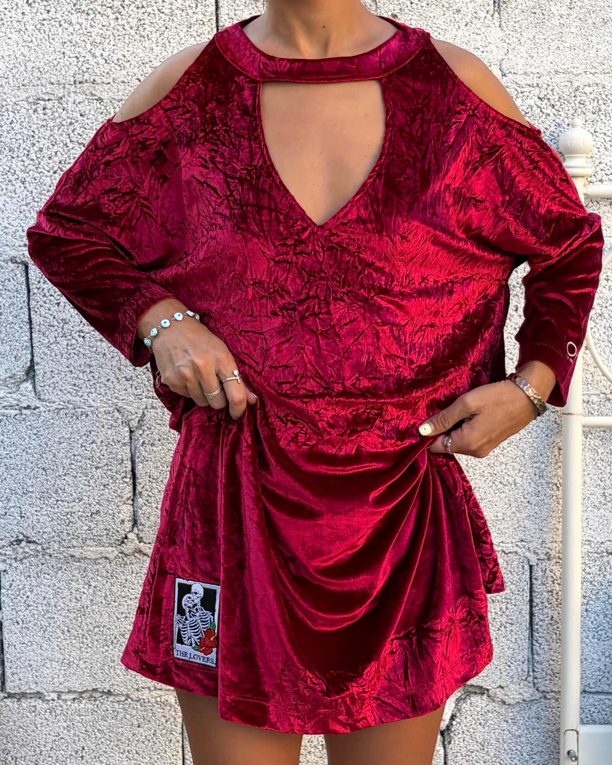 Reworked T-shirt/Dress “Red Velvet”