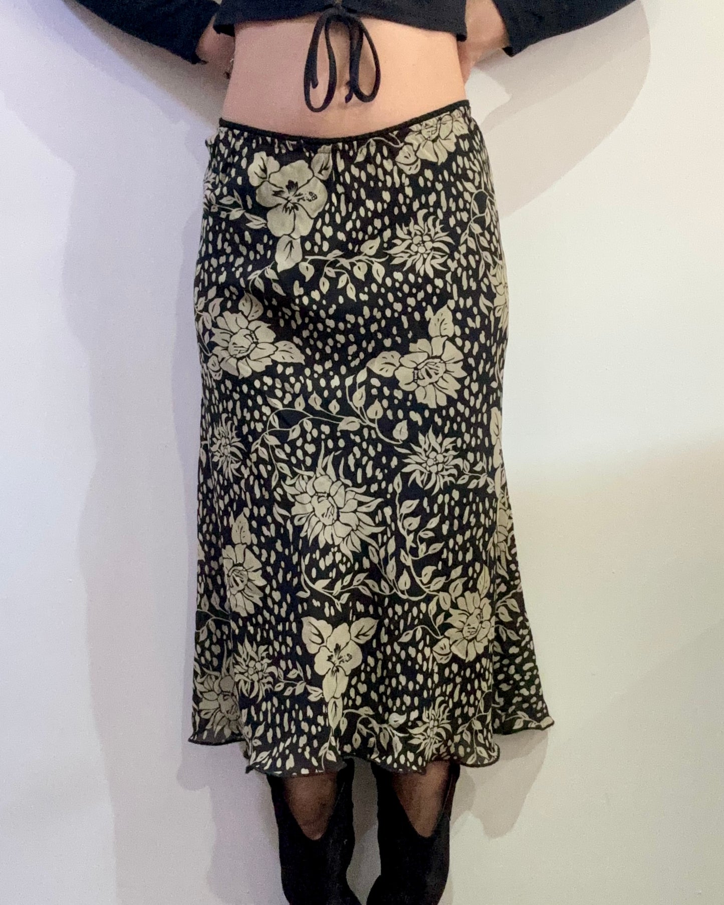 Vintage Floral Slip Skirt-Made in Cyprus