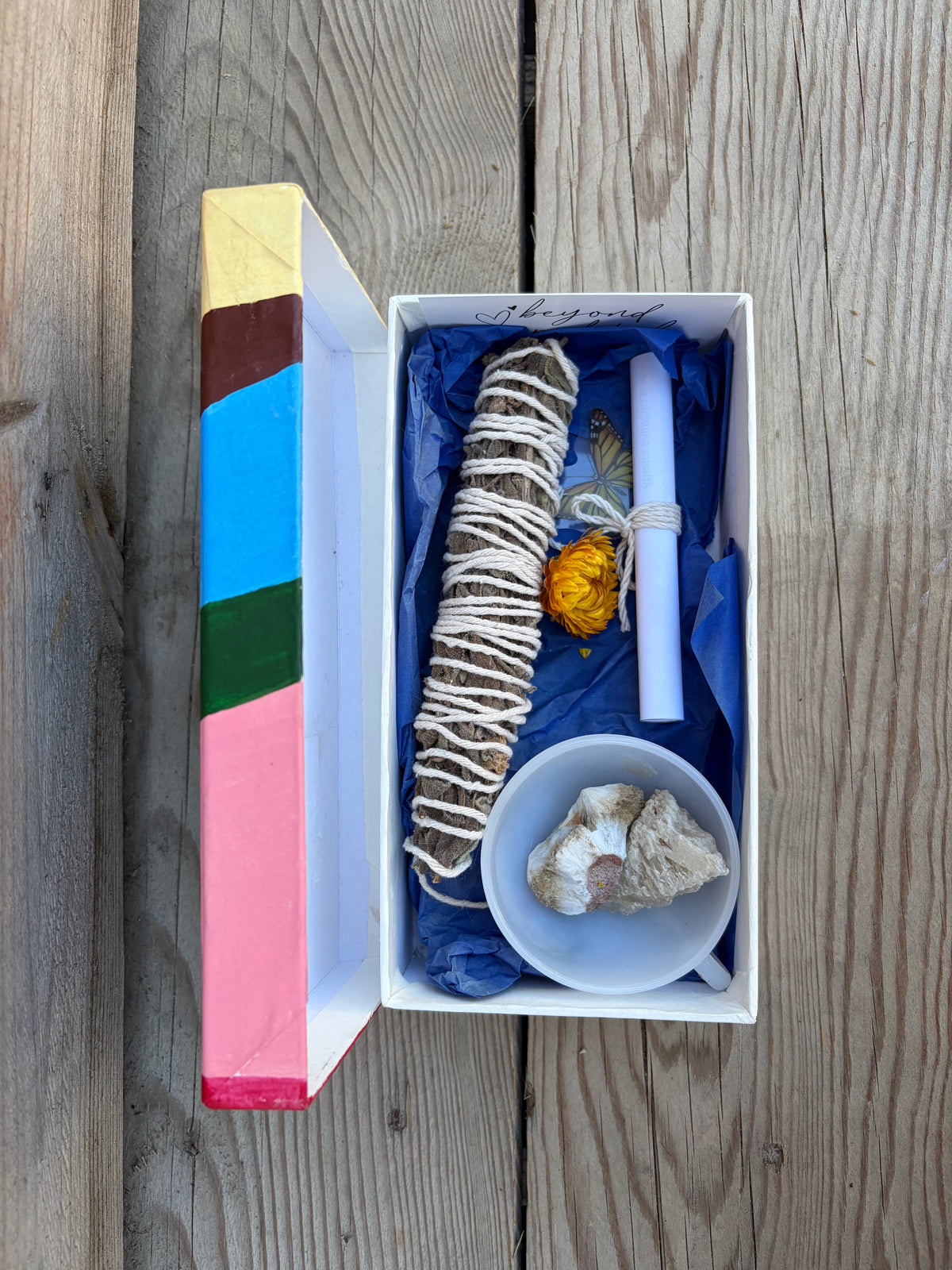 One-of-a-Kind Hand-Painted Grounding Box | Sacred Cup Set