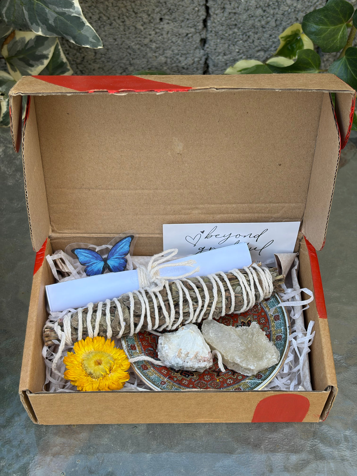 One-of-a-Kind Hand-Painted Groundingl Box | Ritual Dish Set