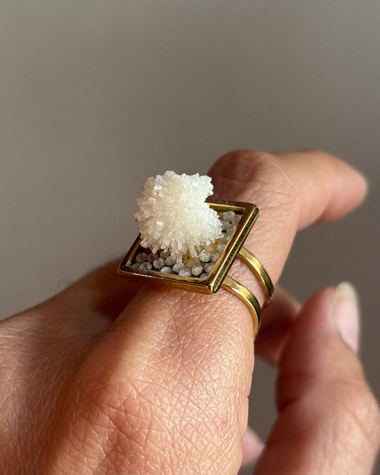 Cyprus Relic Ring - Natrolite Stone