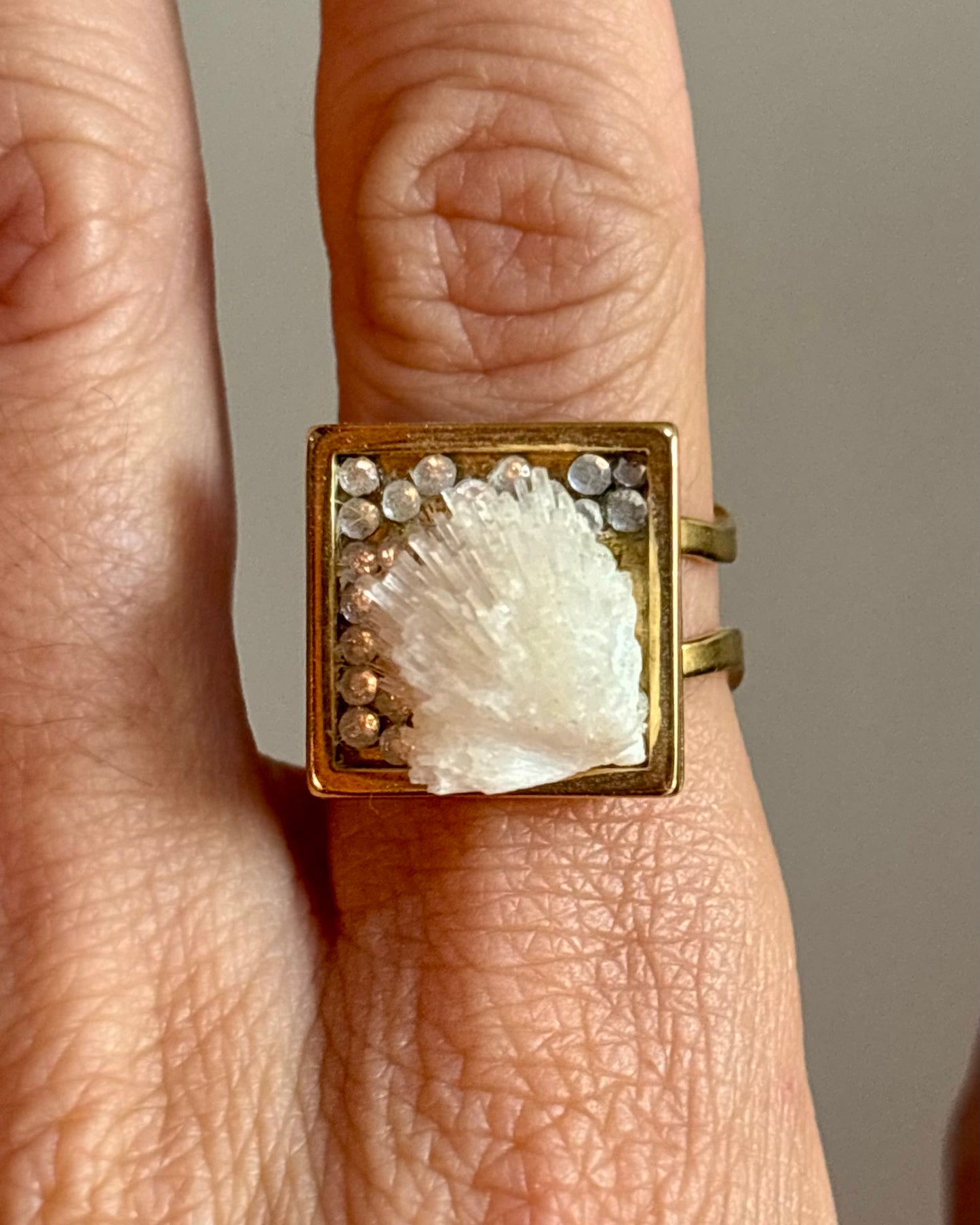 Cyprus Relic Ring - Natrolite Stone