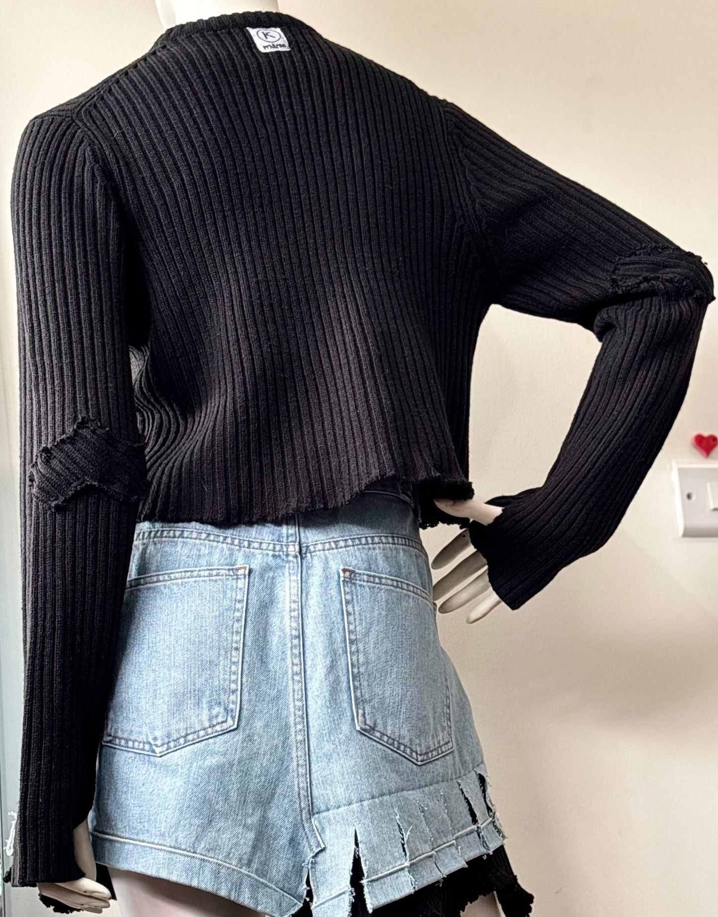 Black Reworked Knit Top - One of One