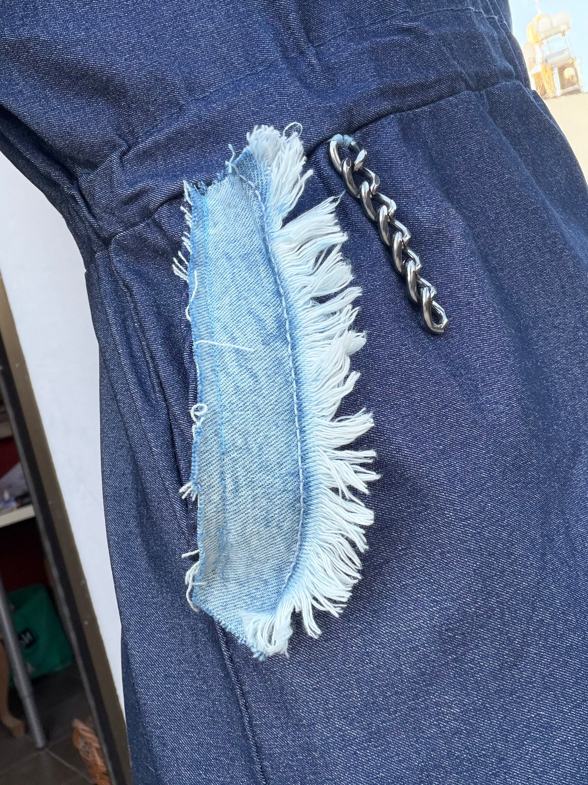 Cat Spirit — Reworked Denim Dress
