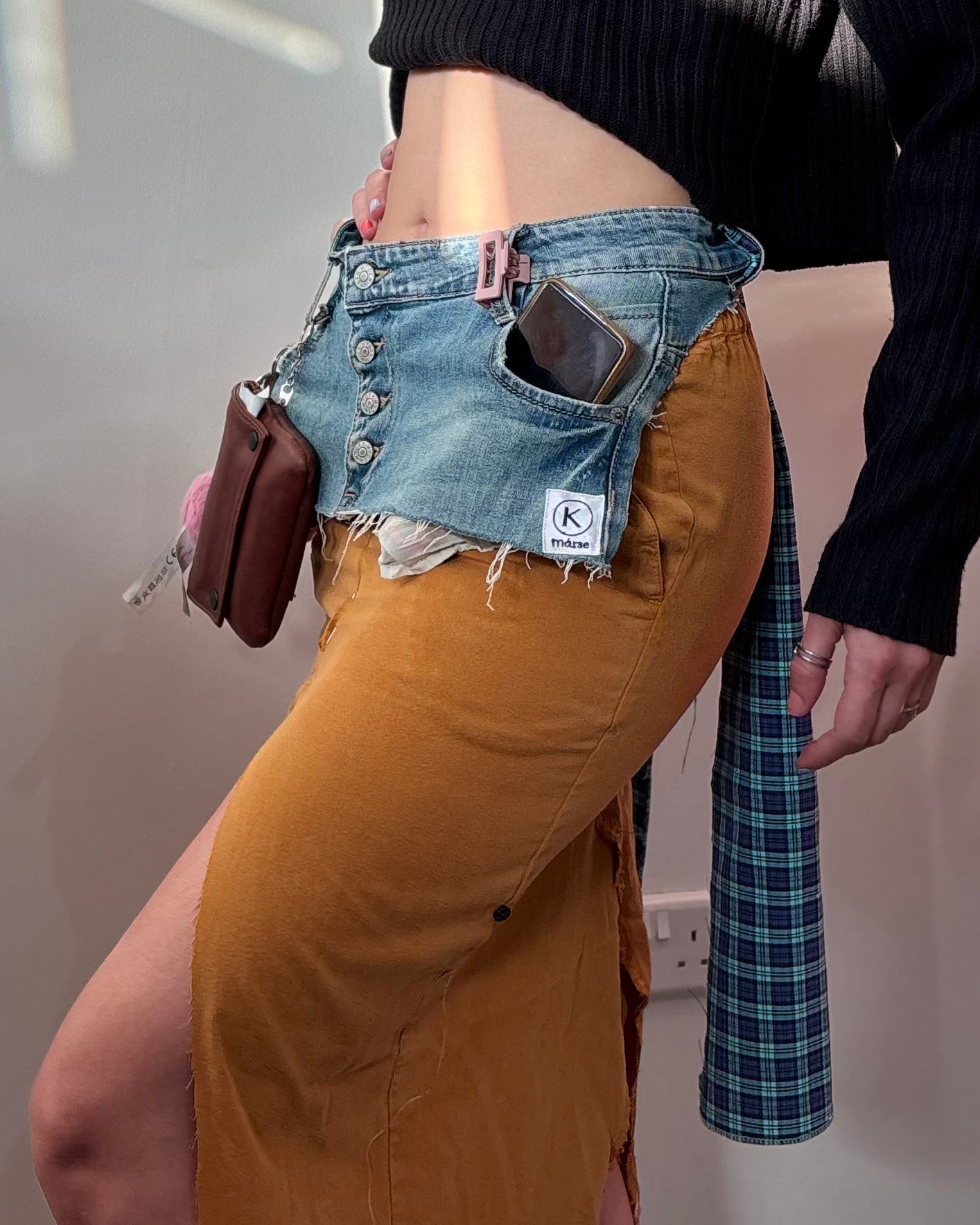 Deconstructed Pocket Belt Skirt