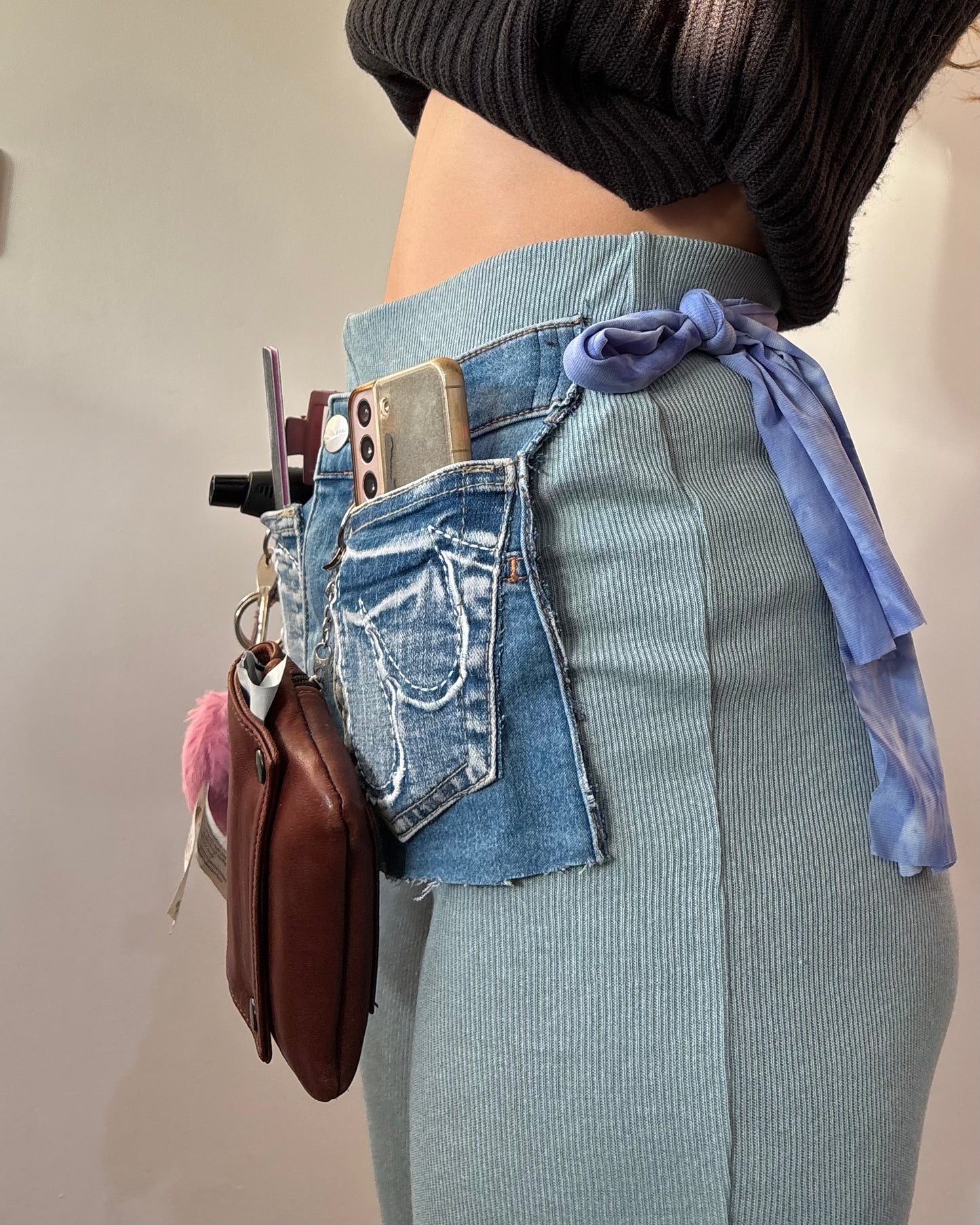 Deconstructed Pocket Belt Skirt