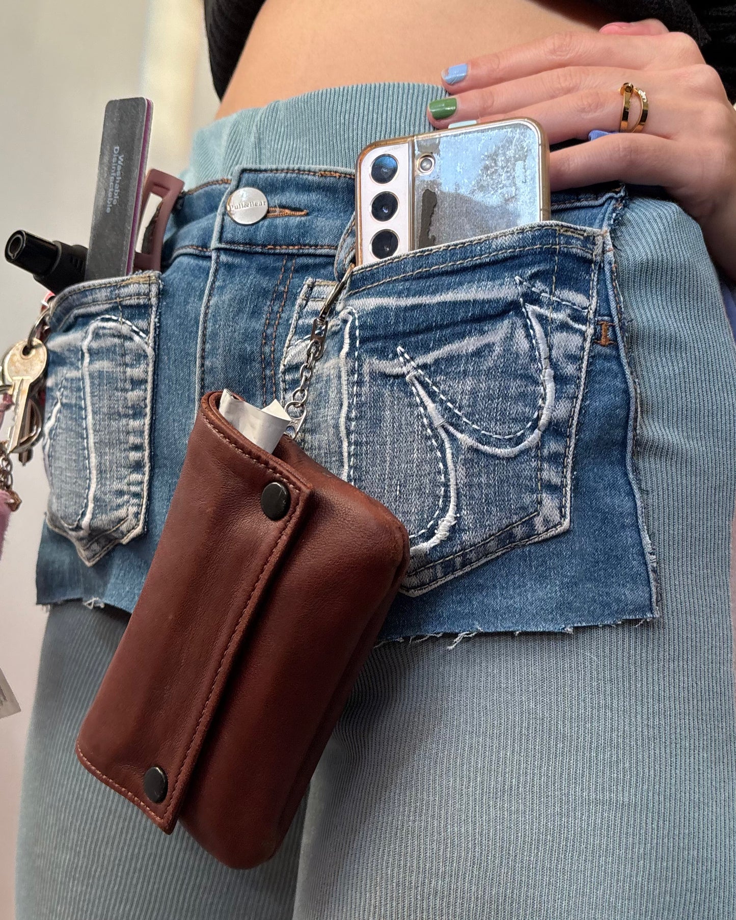 Deconstructed Pocket Belt Skirt