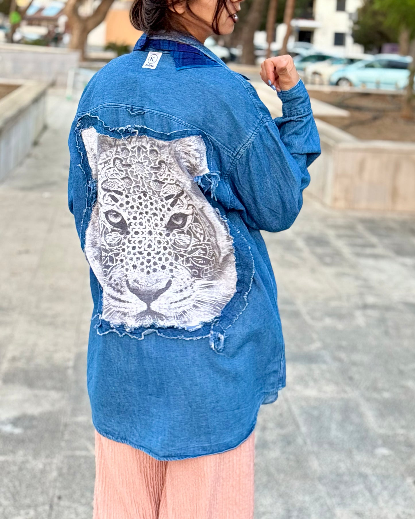 Sustainable Denim Overshirt - One of One Wearable Art