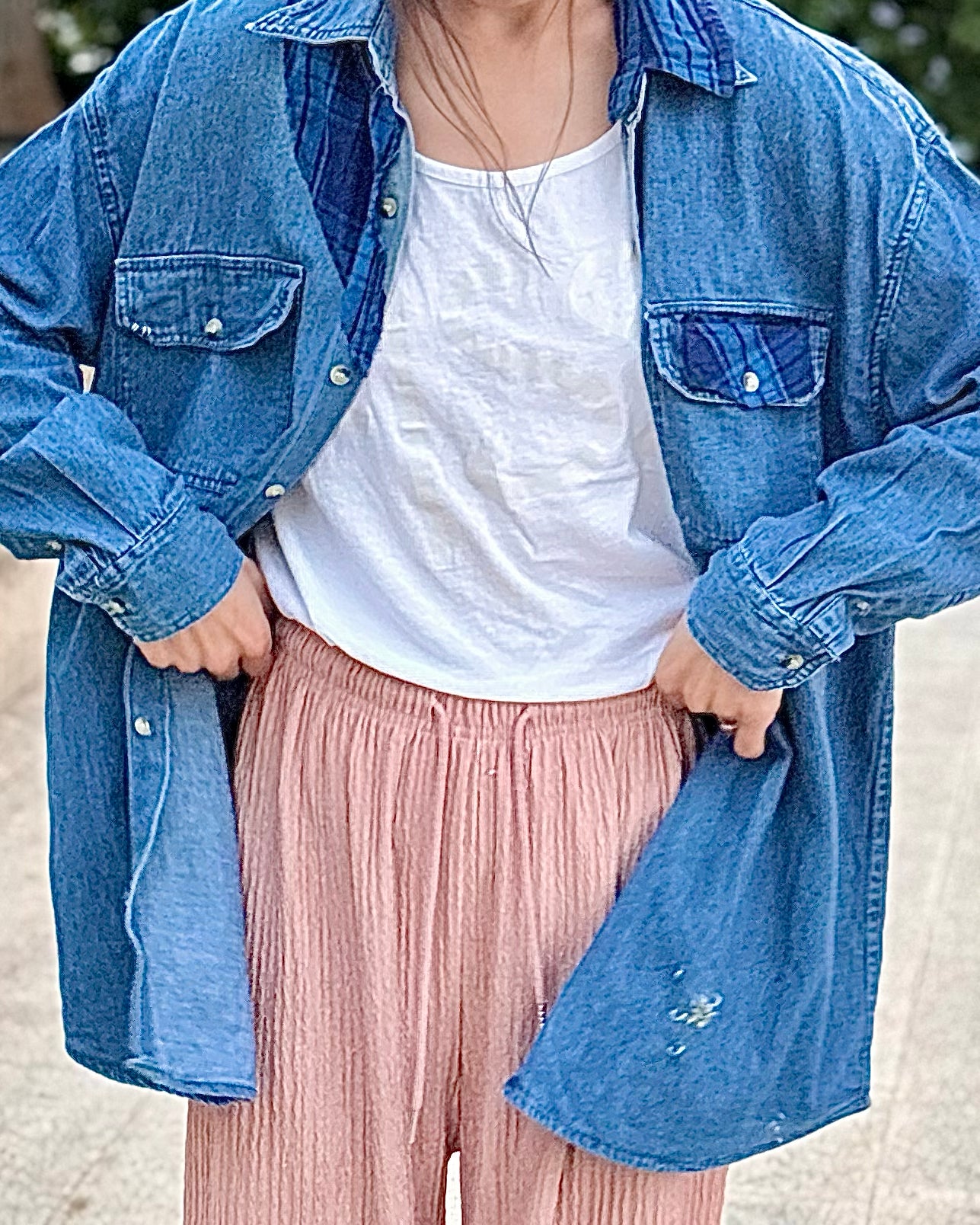 Sustainable Denim Overshirt - One of One Wearable Art