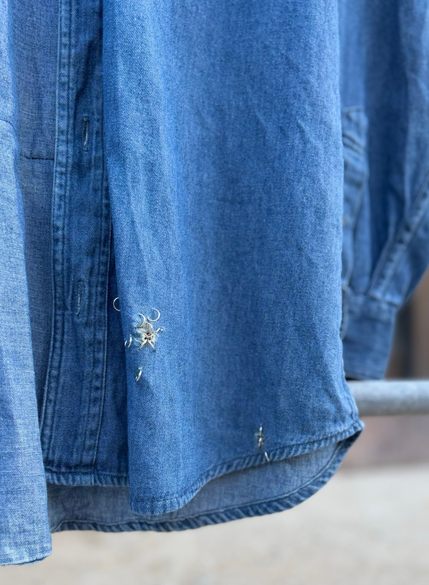 Sustainable Denim Overshirt - One of One Wearable Art