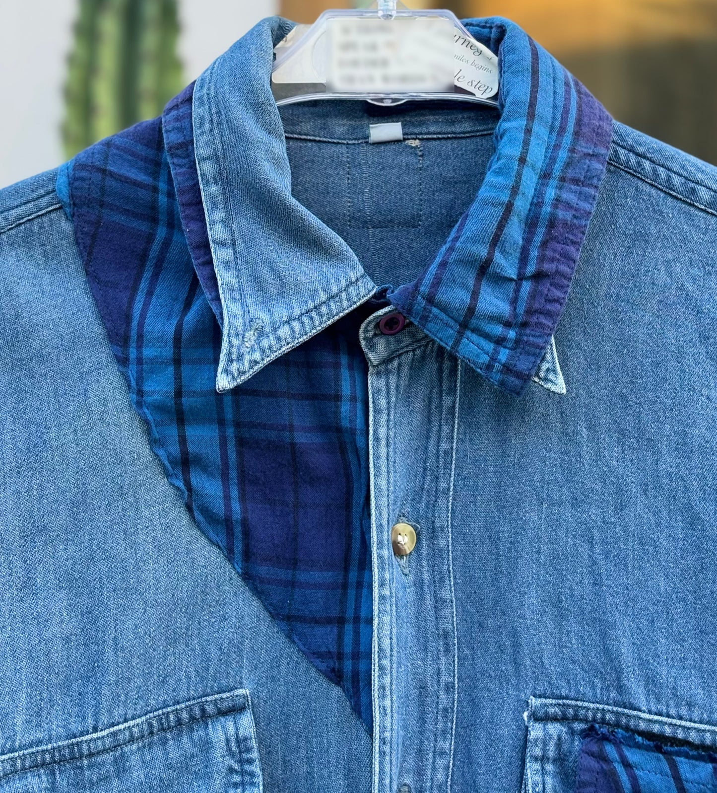 Sustainable Denim Overshirt - One of One Wearable Art