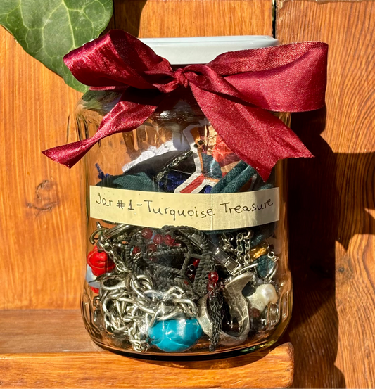 Vintage Mystery Jars - Jar #1 - Turquoise Treasure