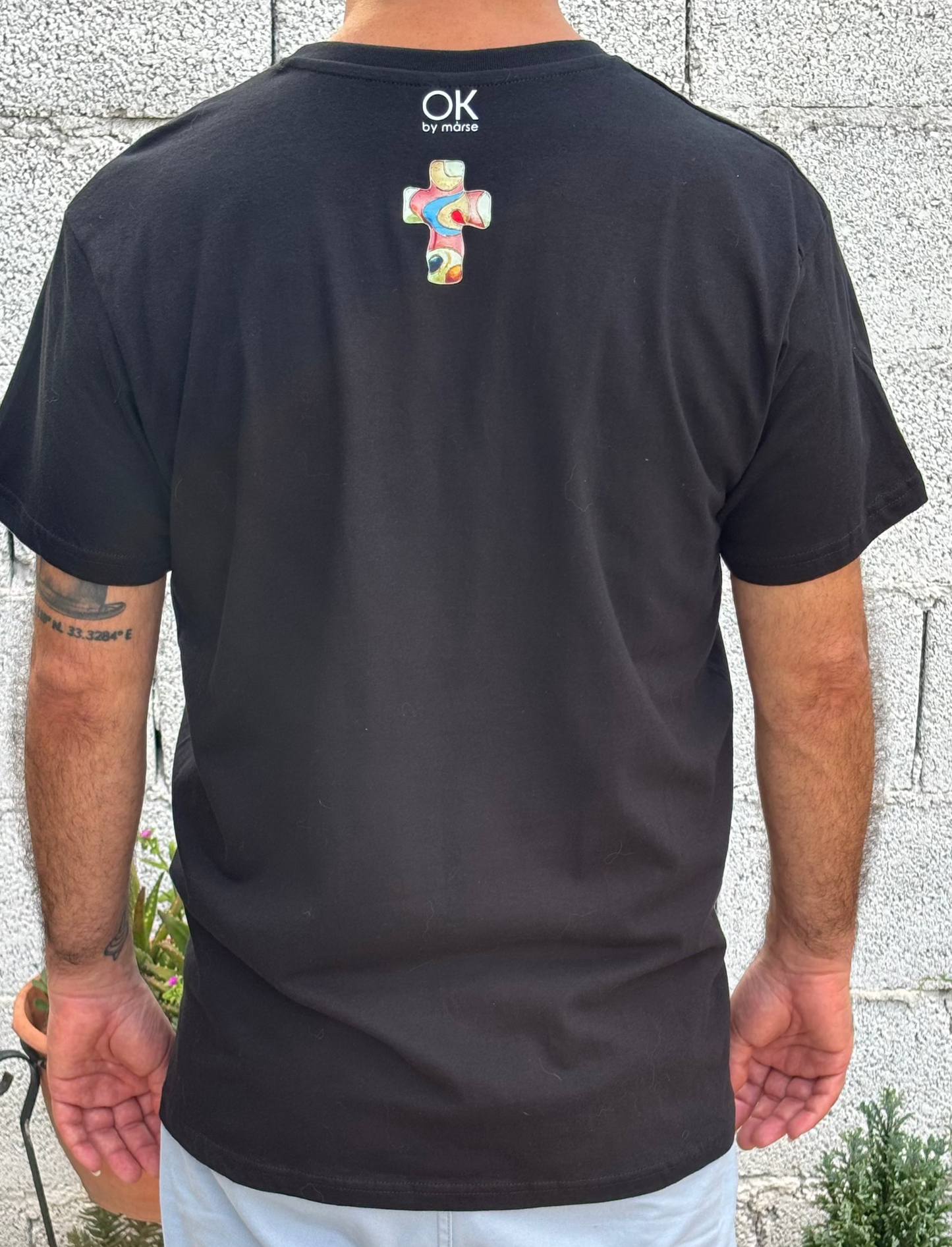 Artwear T-Shirt - "Energy Cross" - Hand-Pressed Artwork
