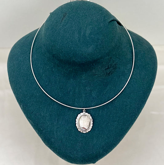 Minimal Natrolite Raw Crystal Necklace