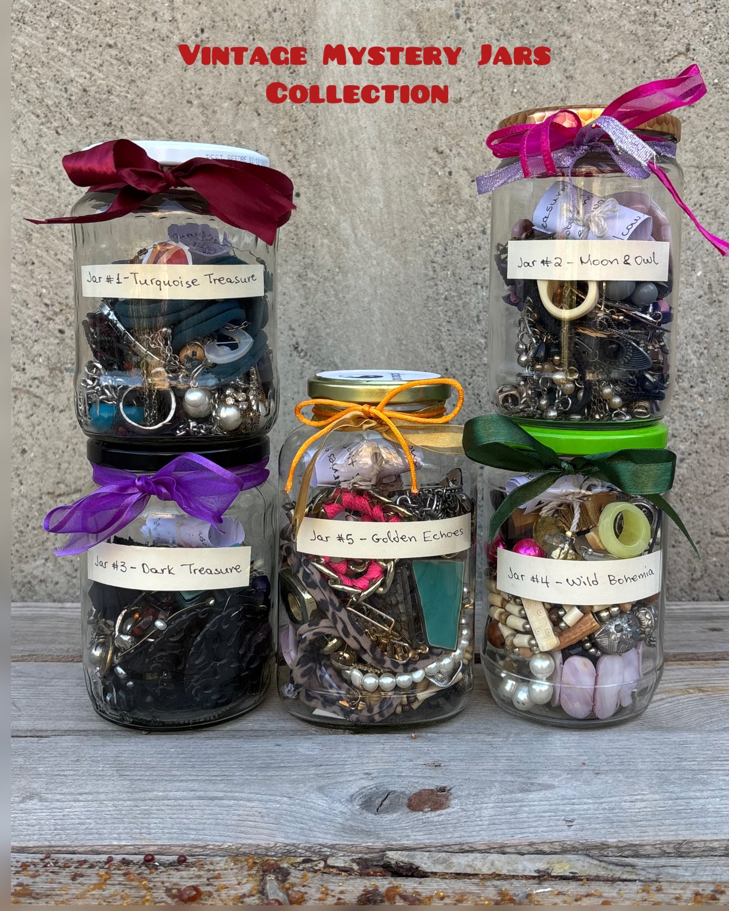 Vintage Mystery Jars - Jar #1 - Turquoise Treasure