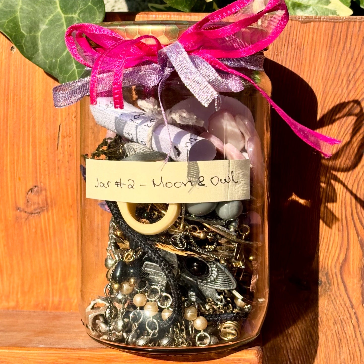 Vintage Mystery Jars - Jar #2 - Moon and Owl Treasure