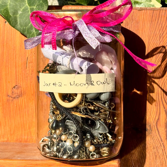 Vintage Mystery Jars - Jar #2 - Moon and Owl Treasure