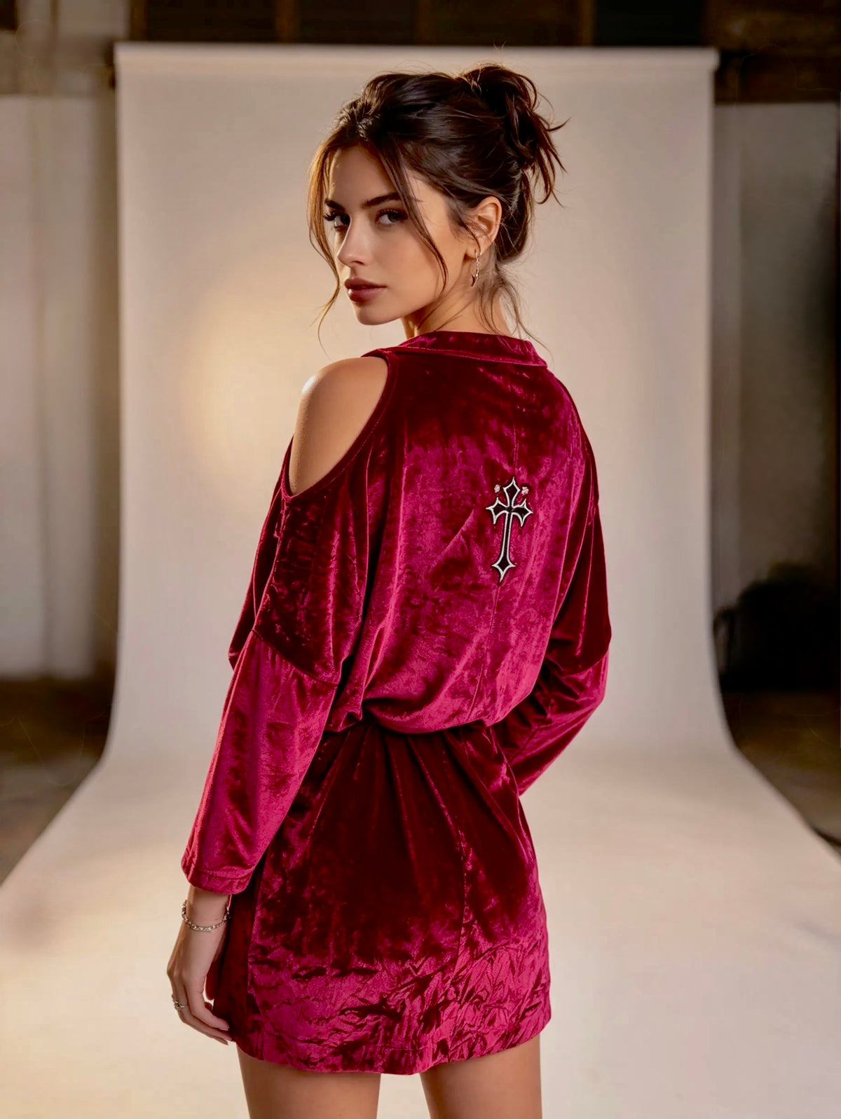 Reworked T-shirt/Dress “Red Velvet”