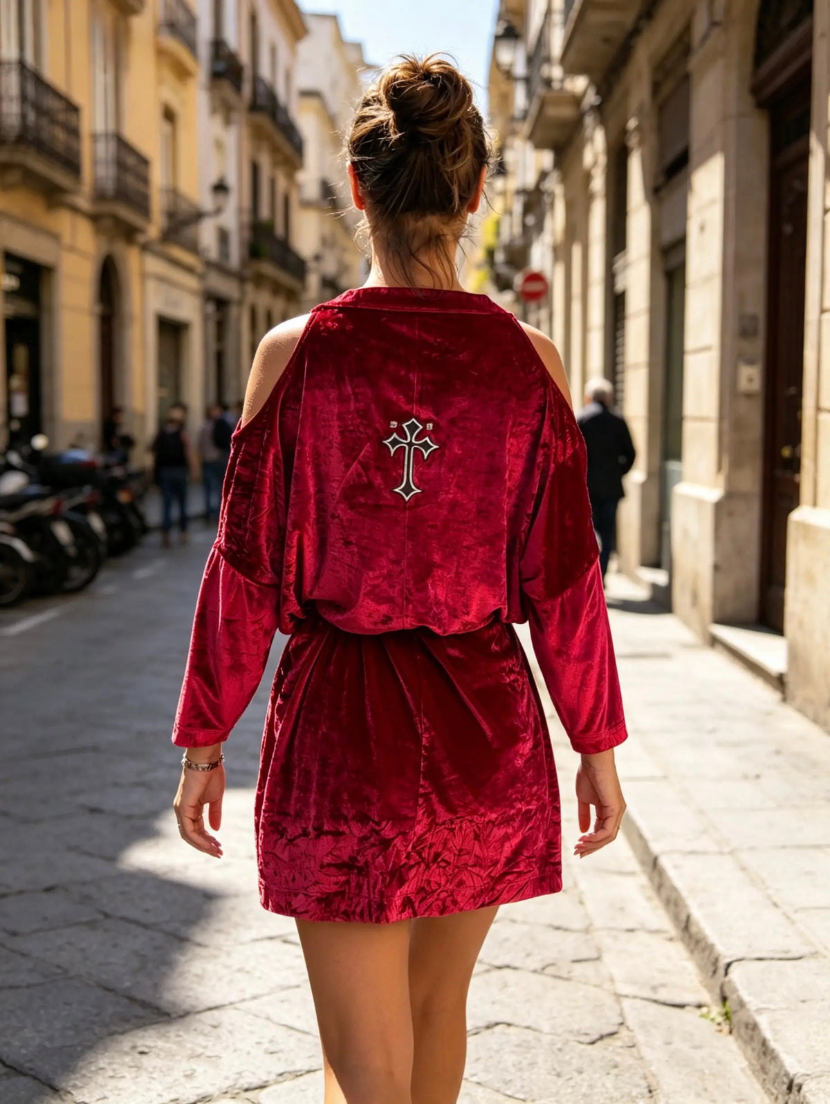 Reworked T-shirt/Dress “Red Velvet”