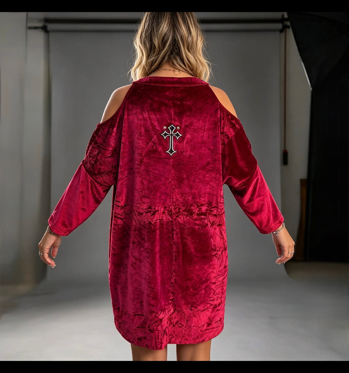 Reworked T-shirt/Dress “Red Velvet”
