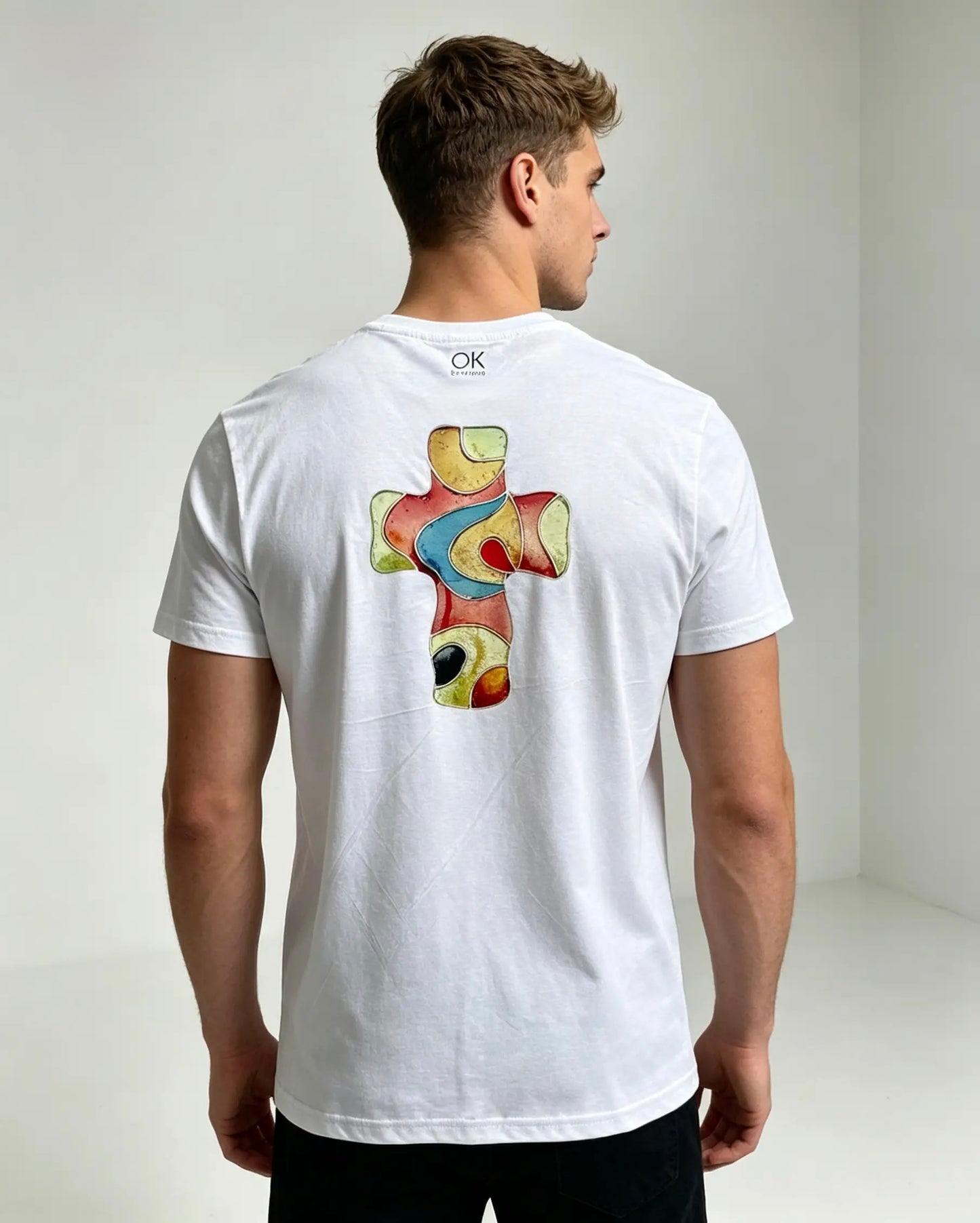 Artwear T-shirt "Energy Cross" - Hand-Pressed Print