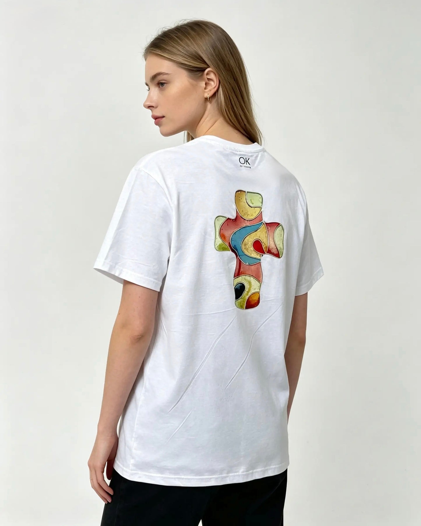 Artwear T-shirt "Energy Cross" - Hand-Pressed Print