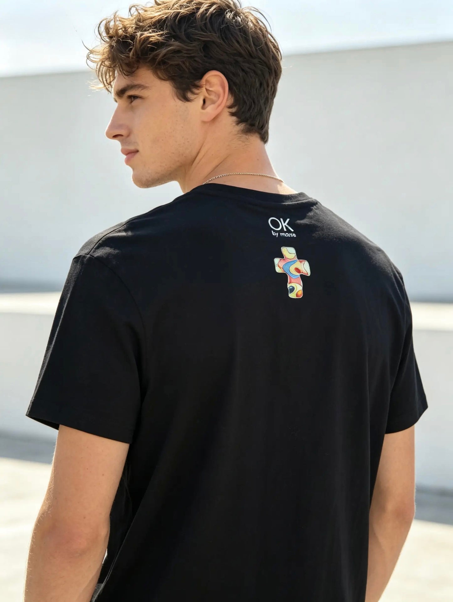 Artwear T-Shirt - "Energy Cross" - Hand-Pressed Artwork