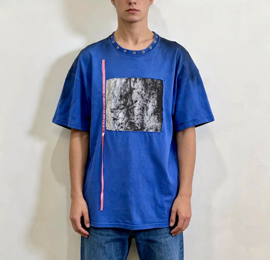 Unisex Blue Dragon -Stencil Art - One of One Reworked Tee
