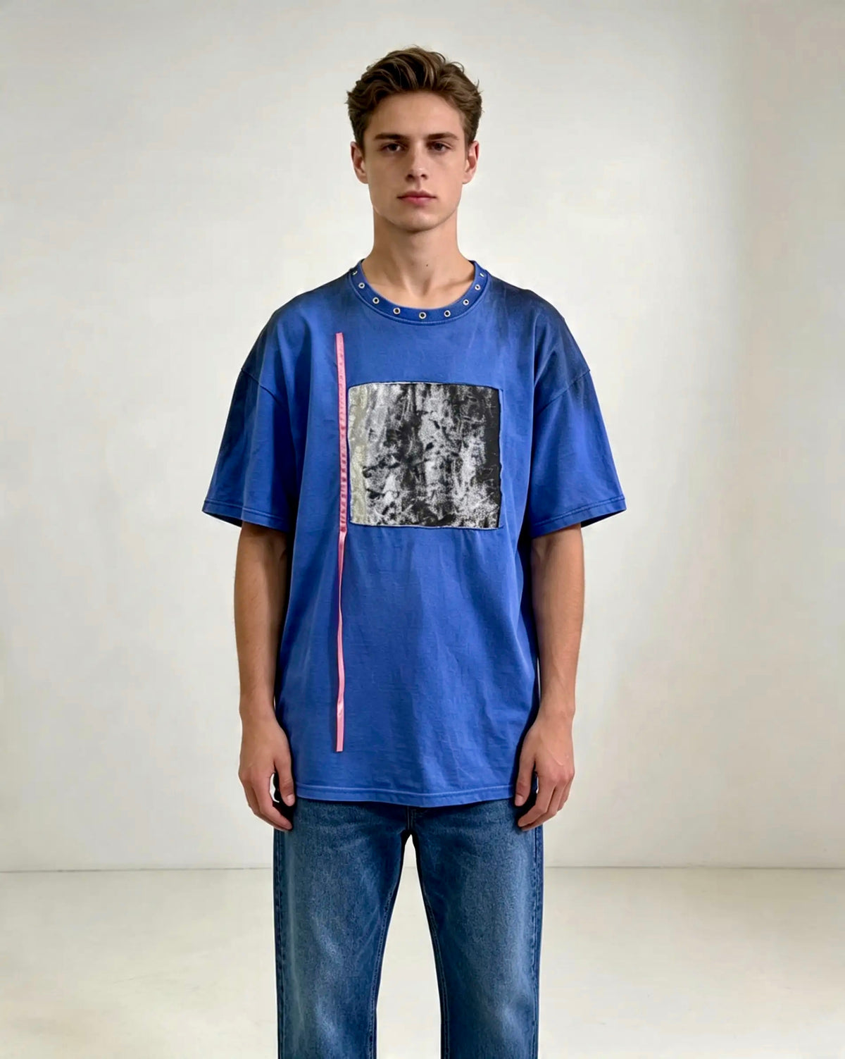 Unisex Blue Dragon -Stencil Art - One of One Reworked Tee