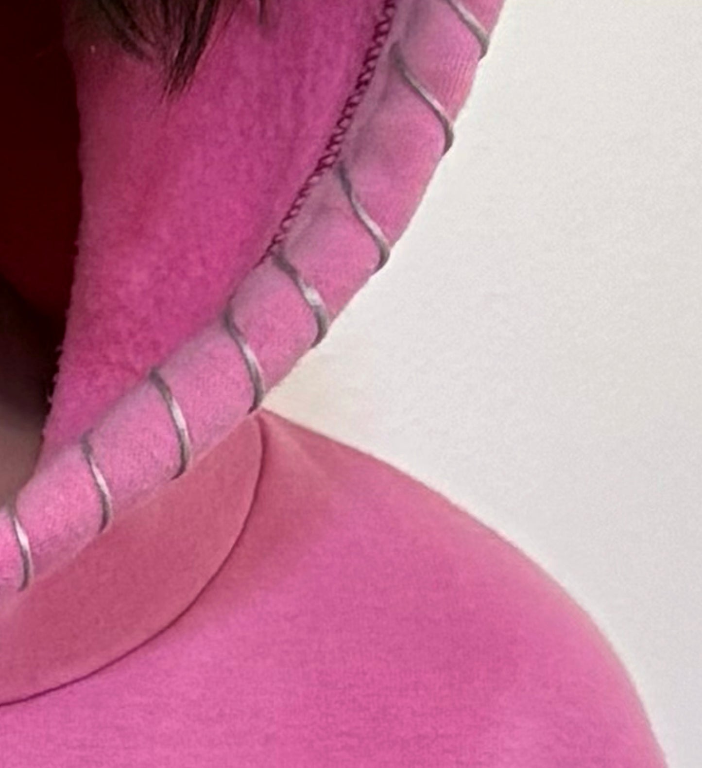 Pink Reworked Oversized Hoodie – Sisley Detail Edition