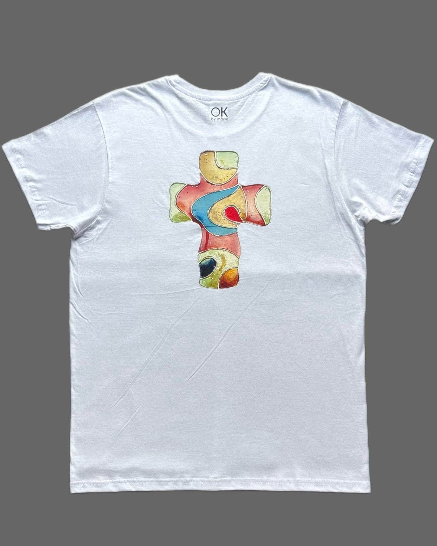 Artwear T-shirt "Energy Cross" - Hand-Pressed Print